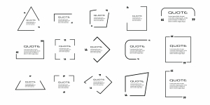 وکتور باکس متن پانزده تایی سیاه سفید خطی